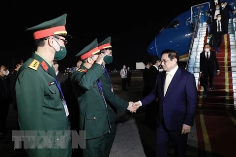 PM Pham Minh Chinh arrives in Hanoi, concludes Japan visit