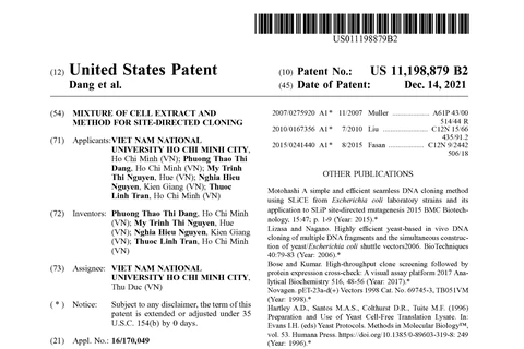 Vietnam’s biotechnology invention receives patent in US