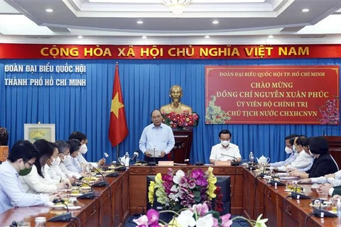 President Nguyen Xuan Phuc meets HCM City’s NA deputies