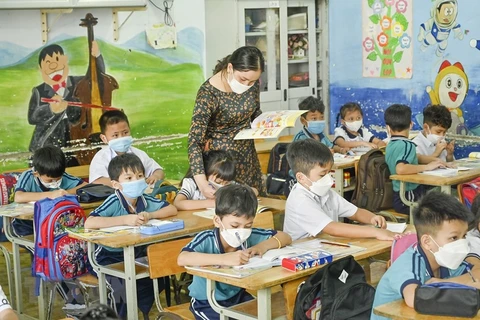 HCM City: Kindergarten, primary school students back to school