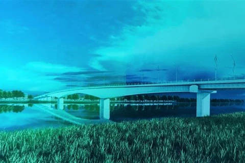 Construction of bridge spanning Hau River begins