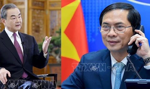 Vietnamese, Chinese FMs hold telephone talks