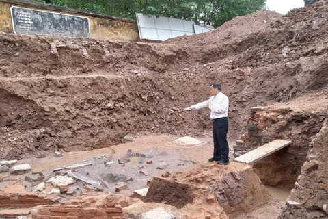 New vestiges found during excavation at Thang Long Imperial Citadel