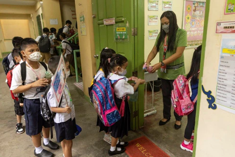 Philippine students back to school after more than two years