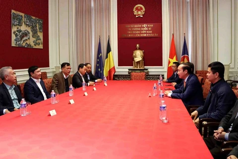 Party official visits Vietnamese embassy in Belgium