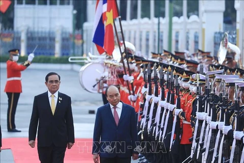 Thai PM hosts official welcome ceremony for Vietnamese President 