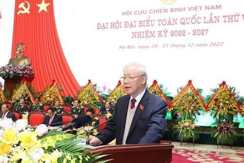 Party chief thanks veterans for contributions to the nation