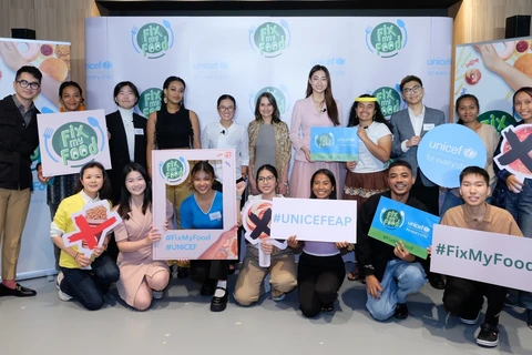 Miss World Vietnam supports UNICEF’s initiative to promote healthier food environments