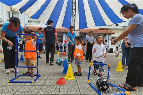 Sports festival held for children with disabilities