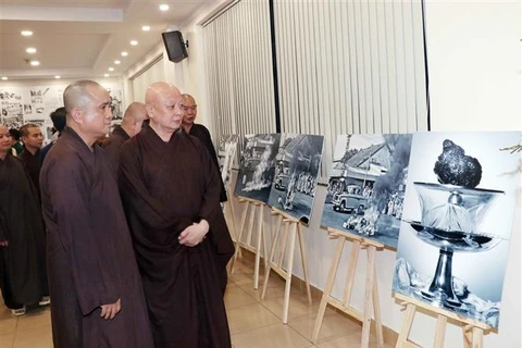 Exhibition showcases press materials on Buddhism