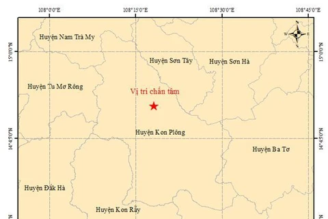 Four consecutive quakes hit Kon Tum district