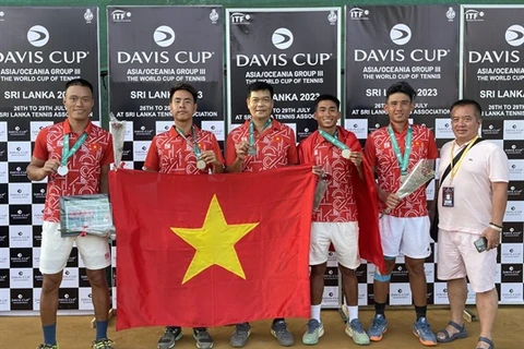 Vietnamese tennis team wins ticket to Davis Cup’s Group II