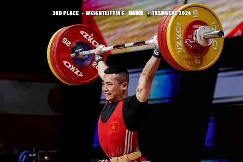 Vietnamese wins bronze medal at 2024 Asian Weightlifting Championship