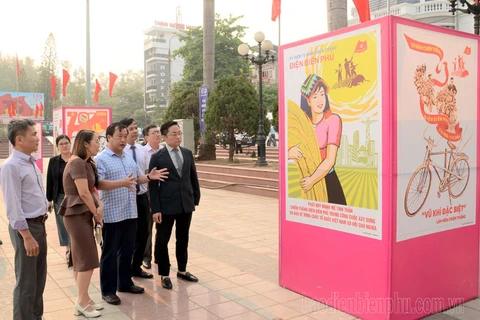 Large posters exhibited to mark Dien Bien Phu Victory
