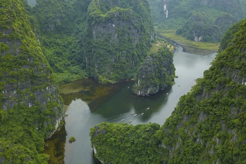 Tranquil autumn at Trang An Landscape Complex