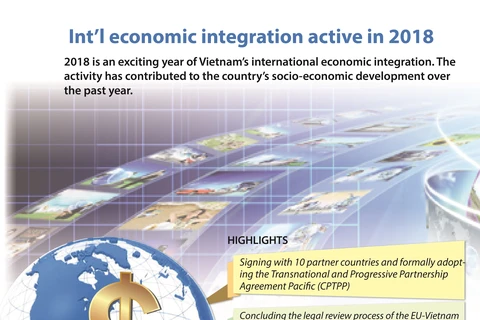 Int'l economic integration active in 2018