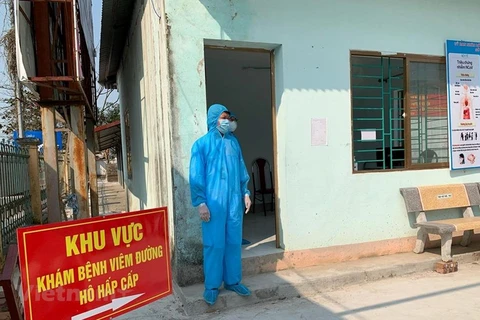 A quarantine site at the COVID-19 hotspot in Son Loi commune of Binh Xuyen district, Vinh Phuc province (Photo: VietnamPlus)