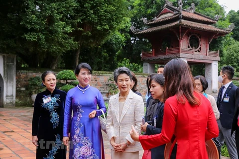 Japanese First Lady visits top cultural relic