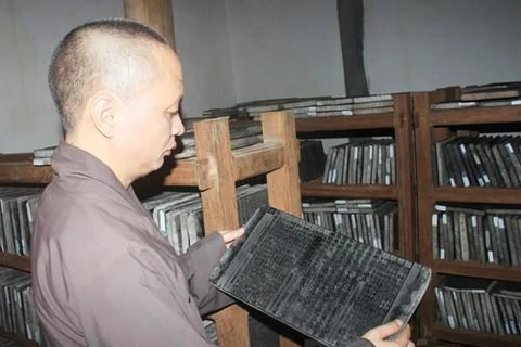 Seeing the oldest Buddhist sutra woodblocks in the world