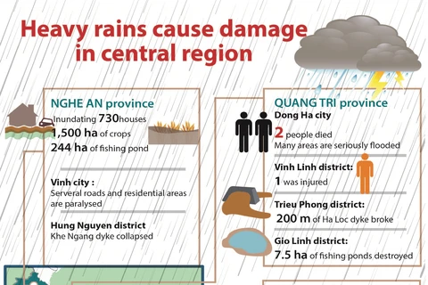 Heavy rains cause damage in central region