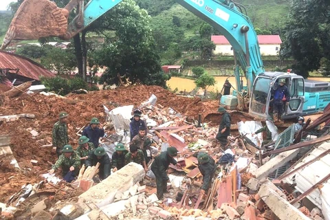 Efforts to find 22 victims in mountain landslide hitting army barracks