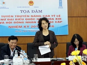 MoLISA Minster Nguyen Thi Kim Ngan chairs the meeting (Source: VNA)