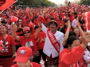 A demonstration of "Red Shirts" in Bangkok (Source: AFP/VNA)