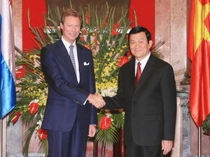 State President Truong Tan Sang receives the Grand Duke of Luxembourg, Henri (Source: VNA) 