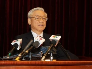 Party General Secretary Nguyen Phu Trong speaks at the event (Source: VNA)