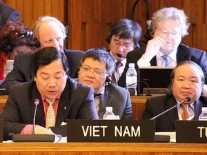 Deputy Foreign Minister Nguyen Thanh Son speaks at the meeting (Source: VNA)