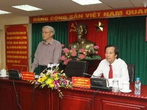 Party General Secretary Nguyen Phu Trong speaks at the meeting (Source: VNA)