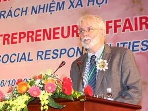 Robin Rickard, British Council’s Director for Vietnam speaks at the conference (Source: VNA)