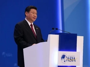 Chinese President Xi Jinping at the event (Source: Xinhua)