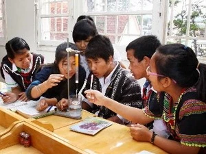 Students at the Lam Dong boarding school. Photo: VNA