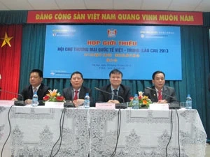 The trade fair press conference view. Photo: VNA