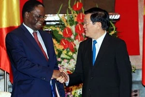 President Truong Tan Sang receives Minister Basile Ikouebe (Source: VNA)