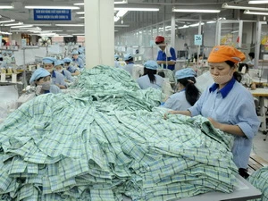 Making garments for export (Source: VNA)
