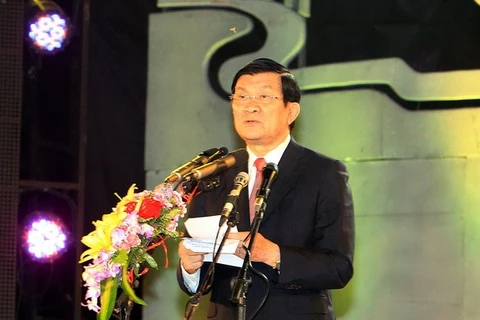 President Truong Tan Sang delivers a speech at the opening ceremony (Source: VNA)