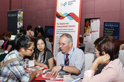 A UK study exhibition in Hanoi. Photo: VNA