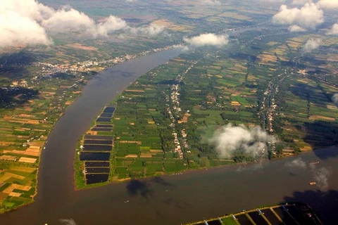 The Hau River runs through An Giang and Dong Thap provinces (Photo: VNA)