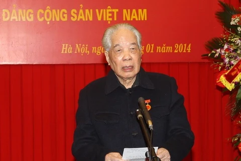 Former Party General Secretary Do Muoi speaks at the ceremony (Source: VNA)