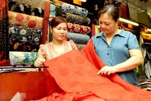 A shop in Van Phuc silk village (Source: VNA)