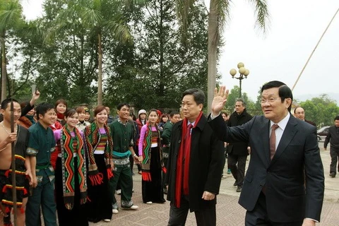 President Truong Tan Sang joins the event (Photo: VNA)