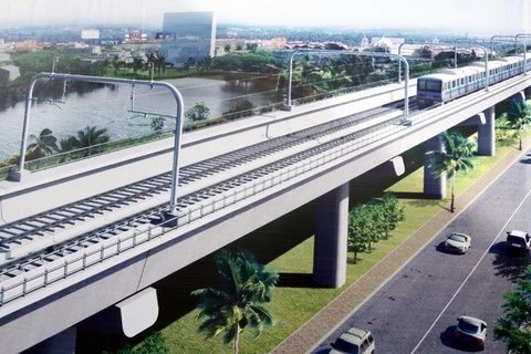 Model of Ben Thanh-Suoi Tien metro line (Photo: VNA)