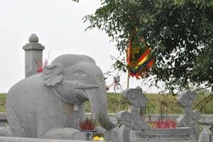 Elephant-statue temple in Ben Tuong relic site (Source: thaibinh.gov.vn)