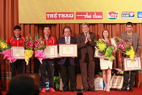 Oustanding Vietnamese athletes honoured (Photo: VNA)