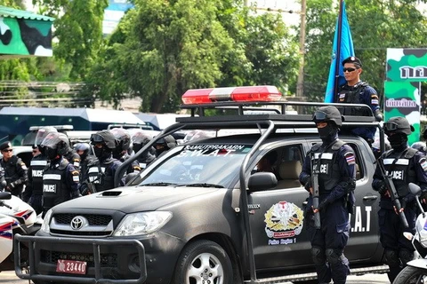 An exercise of Thai special police in Bangkok on April 25 (Photo: VNA)