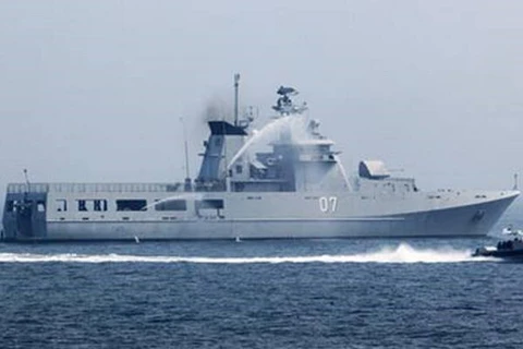 Vessel KDB Darulehsan of the Royal Brunei Navy (Source: VNA)