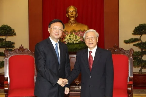 Party General Secretary Nguyen Phu Trong receives Chinese State Councillor Yang Jiechi (Photo: VNA)