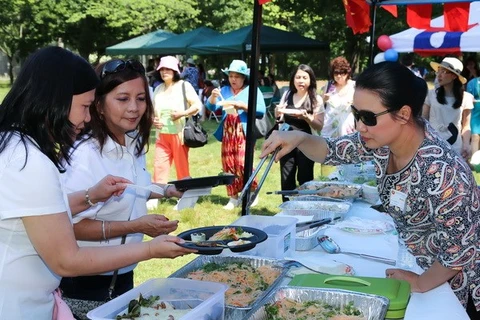 Traditional cuisine available for visitors to sample (Photo: VNA)